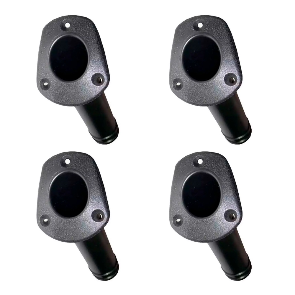 Kit 4 Suporte Porta Vara Embutir Inclinado P/ Barco Caiaque Etc