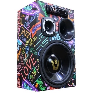 Caixa Residencial Bob Esponja de 12 Polegadas Trio Amplificada Ativa 110/220v Bluetooth Usb Radio Fm