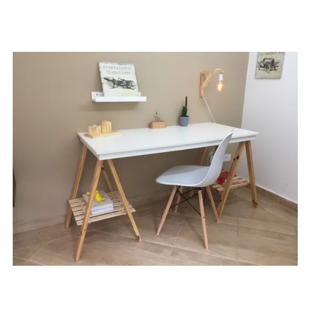 2 Cavaletes De Madeira dobrável 50x80 C/ estardo Ideal Para Mesa ...