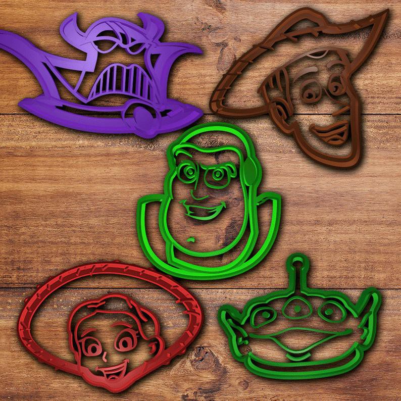Cortador De Biscoito Toy Story Buzz Wood Alien Wendy Zord Kit Impressão 3D Bolacha Cookie