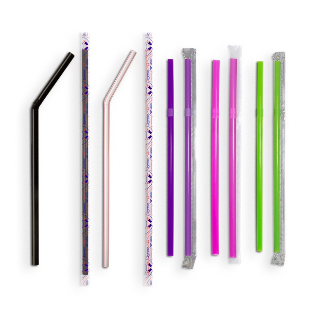 Canudo flexível sachê 6mm pacote de 100un