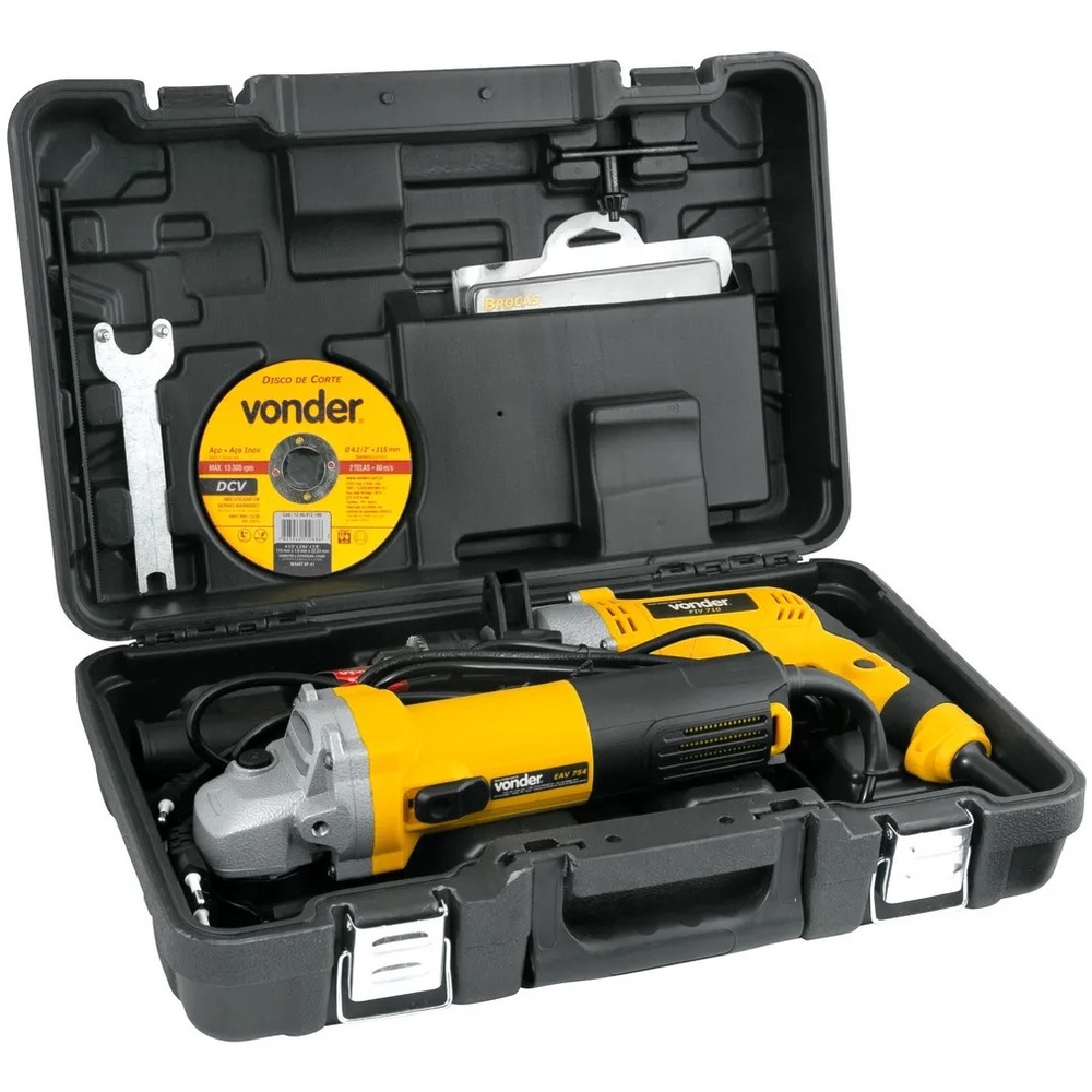 Kit Esmerilhadeira 750w + Furadeira 710w EFV751 Vonder 220v - Home & Living