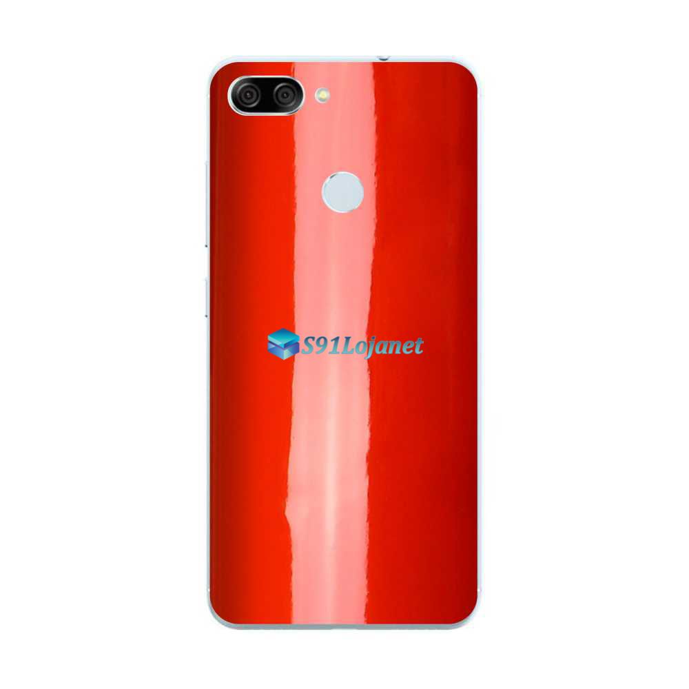 ASUS ZenFone Max Plus (M1) Adesivo Skin Cor Vermelho