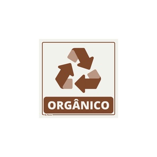 Adesivo Lixo Material Reciclável Orgânico 15x15 cm