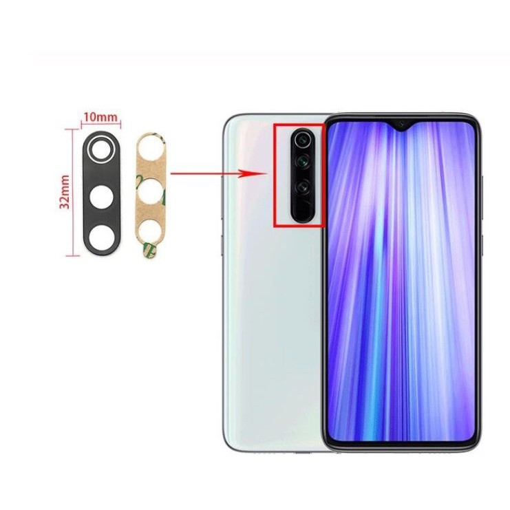 Adesivo Protezione Fotocamera Cristallo Camera Posteriore Con Adesivo Per Xiaomi Redmi Note 8 Pro | Vetro Sostitutivo Lente Cover Realme Note 50 - Foto 4