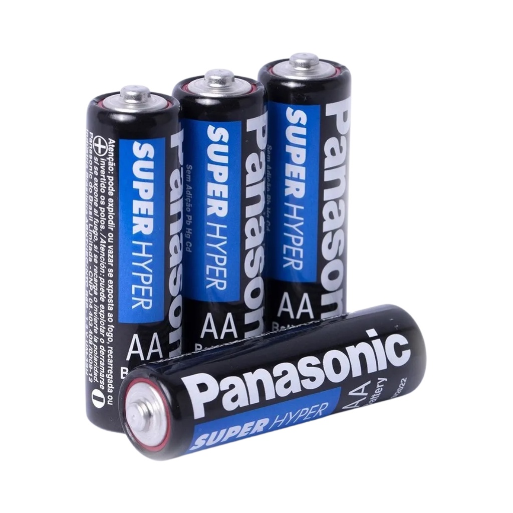 Pilha AA Comum Panasonic 2, 4, 8 e 12 UN Pilha Atacado Promoção