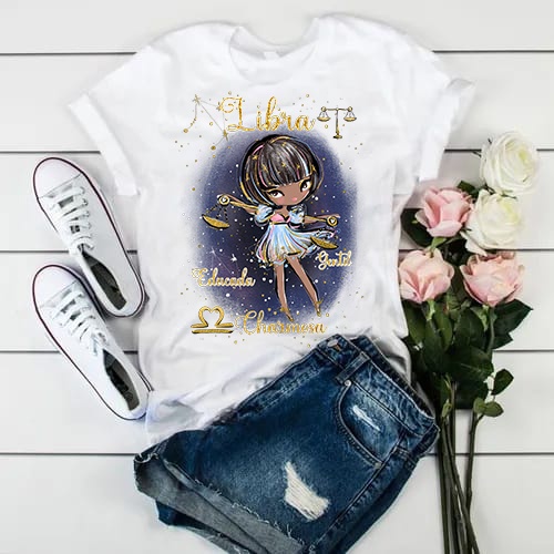 Imagem Camisa baby look estampada signo Libra