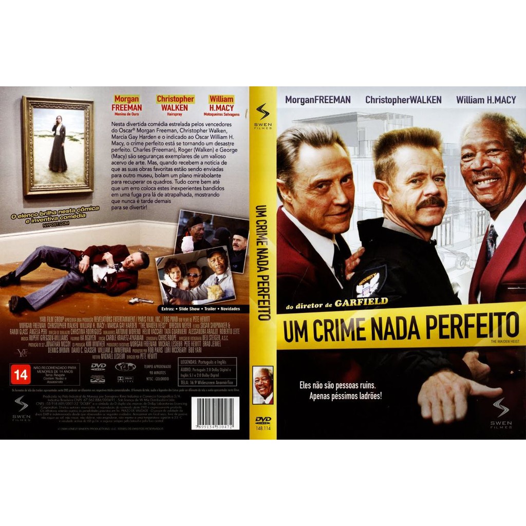 Dvd Um Crime Nada Perfeito, Morgan Freeman, Walken, Original