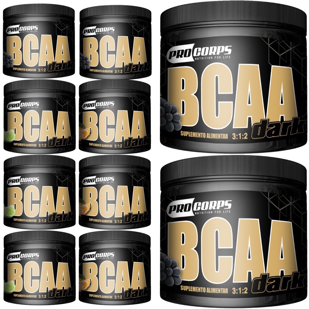 10 Unidades Bcaa Dark - 150g - Pro Corps