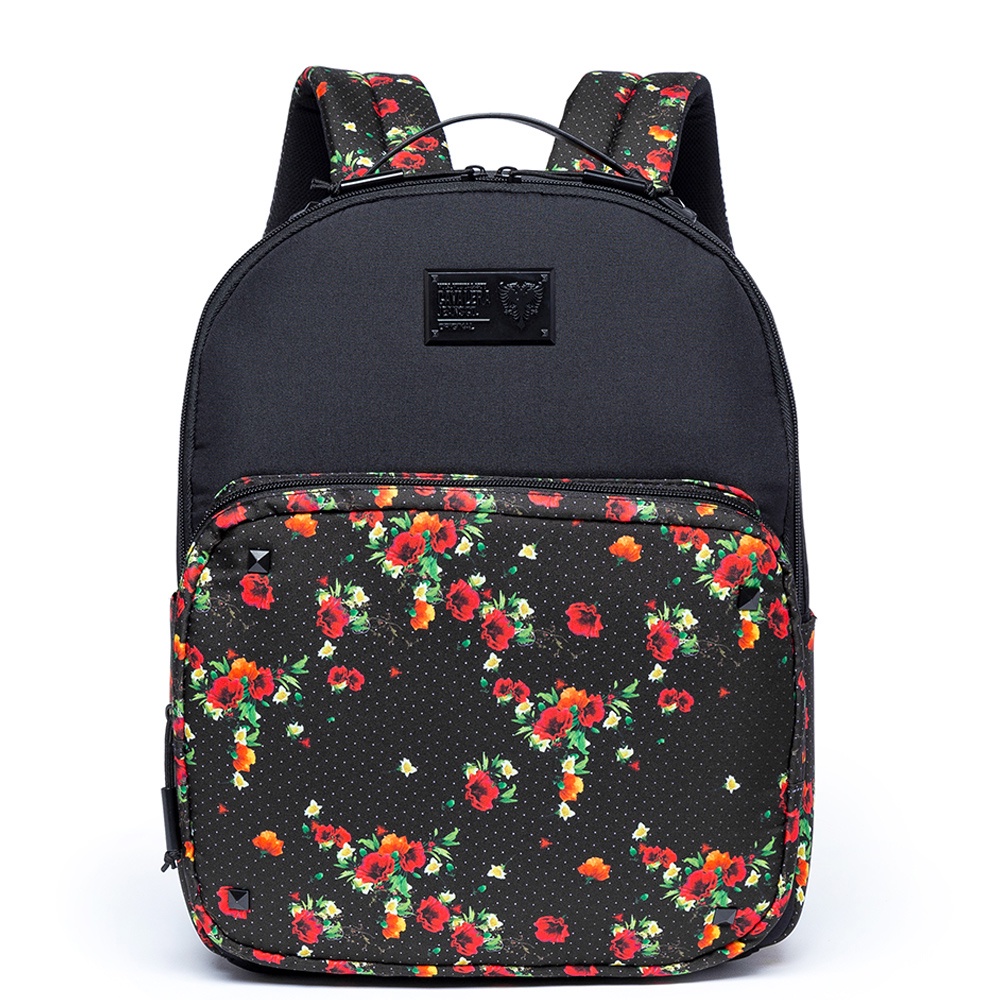 Mochila Cavalera Flower Moda Feminina Fashion Moderna Preta - Women Bags