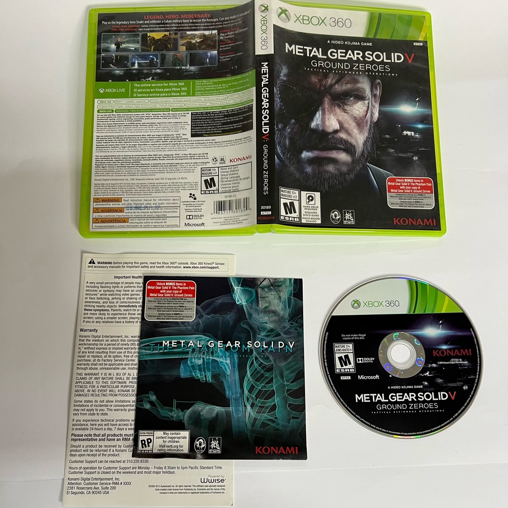 Jogo para Xbox 360 Metal Gear Solid V Original Mídia Física