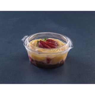 10 Embalagem Redonda Tampa Articulada 170ml Mousse Bolo Pave Doces Galvanotek G640D em Oferta na Shopee