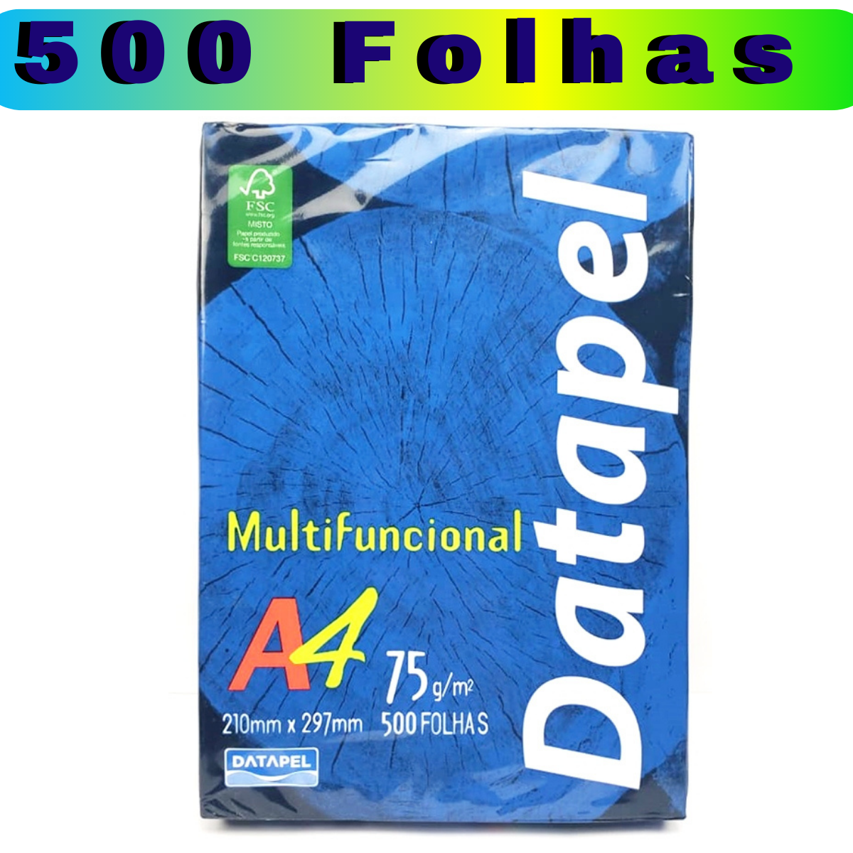 Papel A4 Resma Com 500 Folhas 210 Mm X 297mm 75g Marca Datapel Resma De Chamex A4 Extra Branco 2251