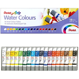 Tinta Aquarela Pentel Cores-water Colours 18 Cores-5ml em Oferta na Shopee