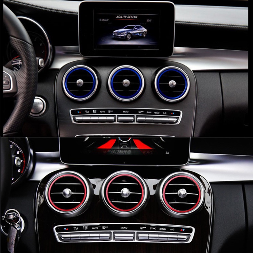 Para Mercedes Benz GLC GLA CLA Classe A B C C180 A200 GLC220 CLA250 Saída De Ar Condicionado Do Carro Adesivo Decorativo