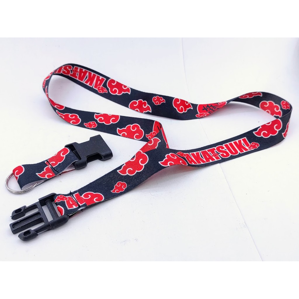Cordão para pescoço NARUTO AKATSUKI chaveiro com engate rápido para moto, chaveiro chupeta ou crachá