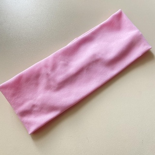 Faixa de Cabelo de Tecido Rosa e Lilás