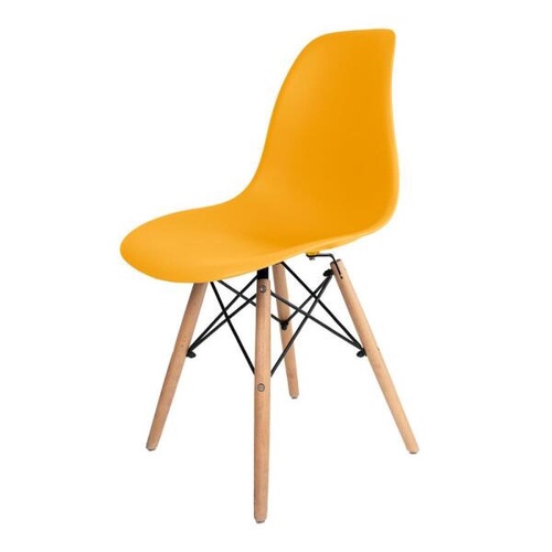 Cadeira De Jantar Eiffel Charles Eames Pp Empório Original Amarela