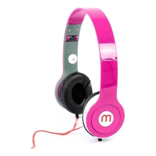 Fone de ouvido on-ear com fio Altomex A-567 rosa branco azul preto vermelho cores sortidas
