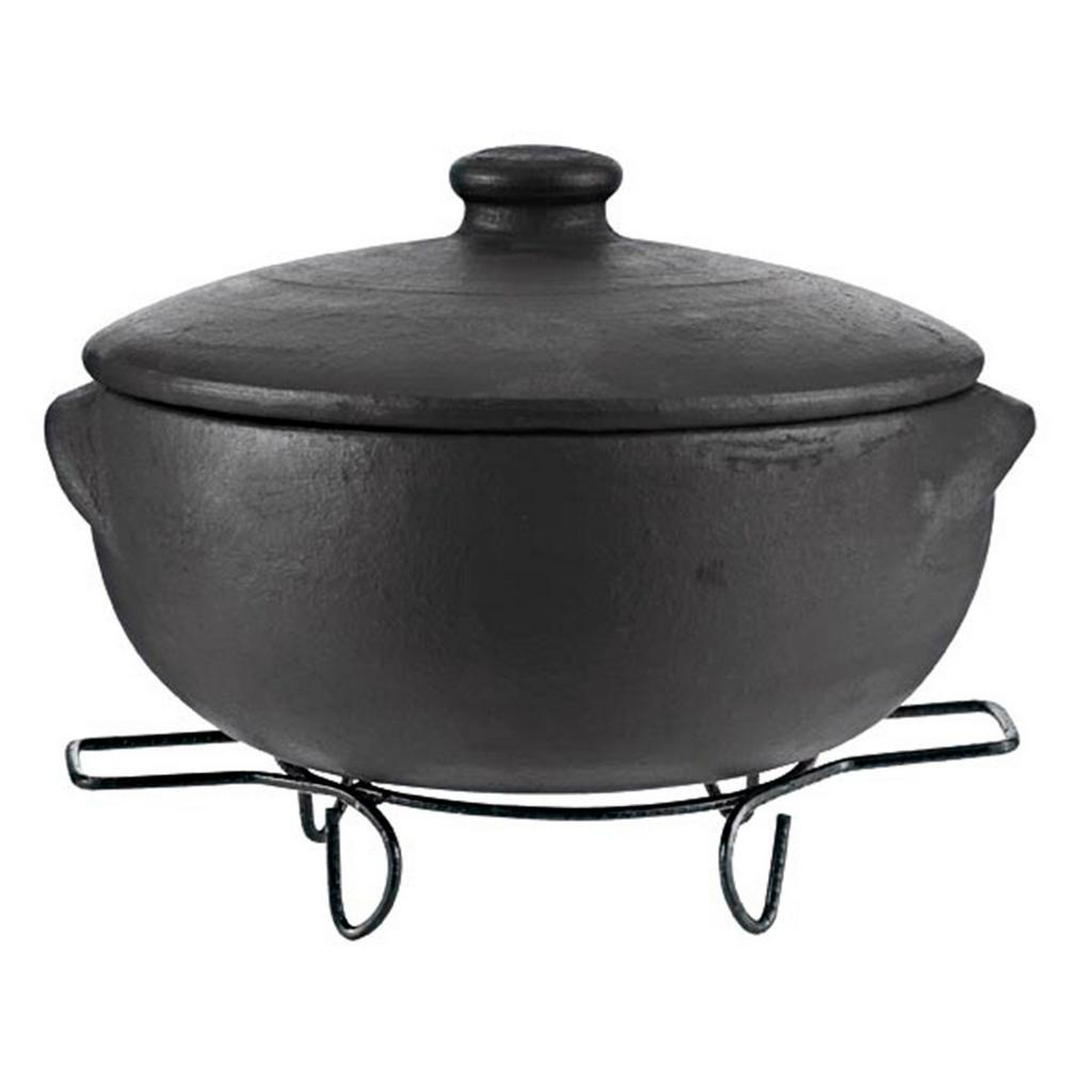 Legítima Panela De Barro Capixaba Número 1 Capacidade 2 Litros C/ Suporte - Qualidade Jhamba em Oferta na Shopee