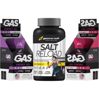 Kit 2x Caixas Gas Gel Energético 20 Sachês + Salt Reload