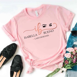 Camiseta Baby Look Rosa Bebê ou Branca - Personalizada com seu Nome e profissão - Lash Designer | Estamparia Carneiro