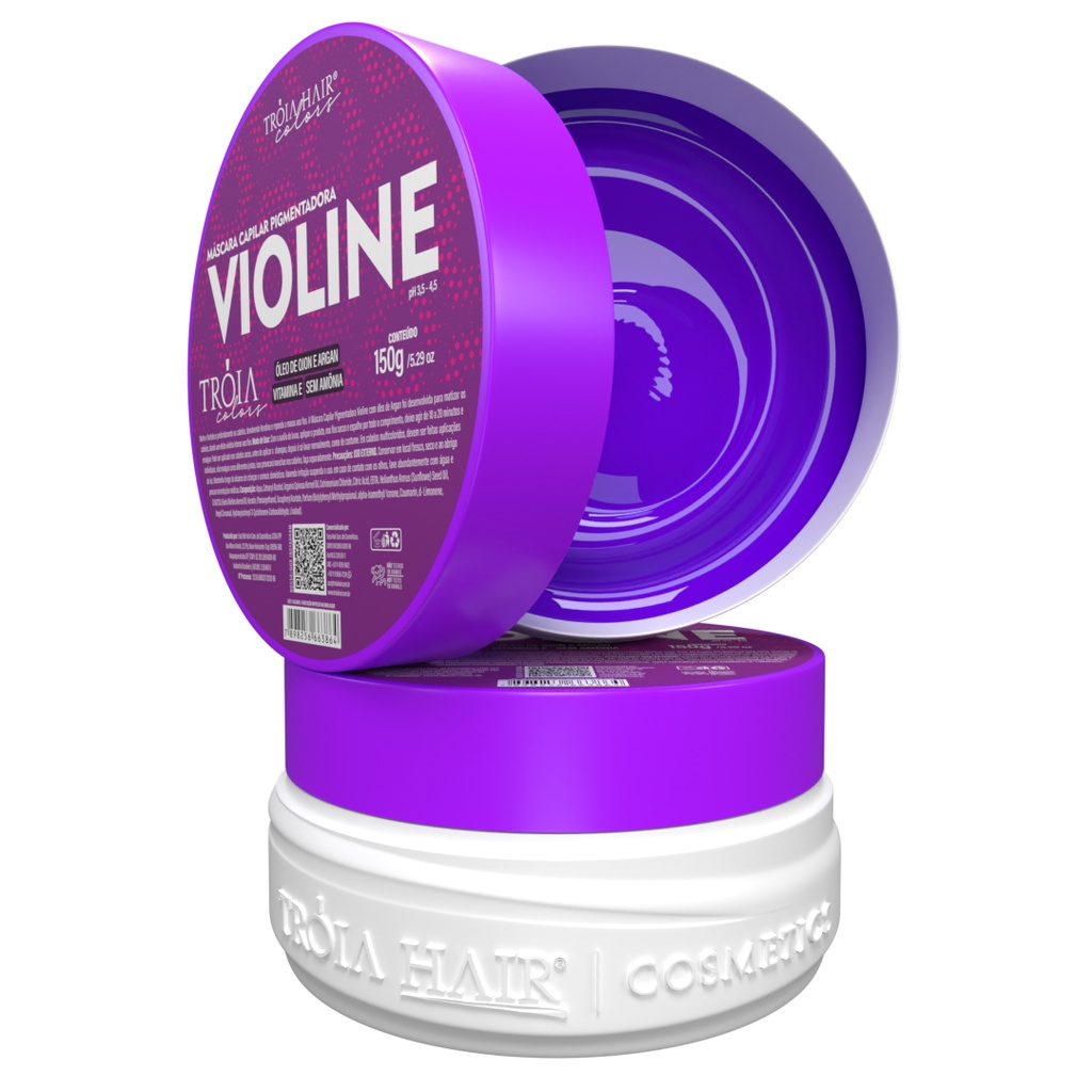 Máscara Tonalizante Troia Colors Violine 150g - Troia Hair