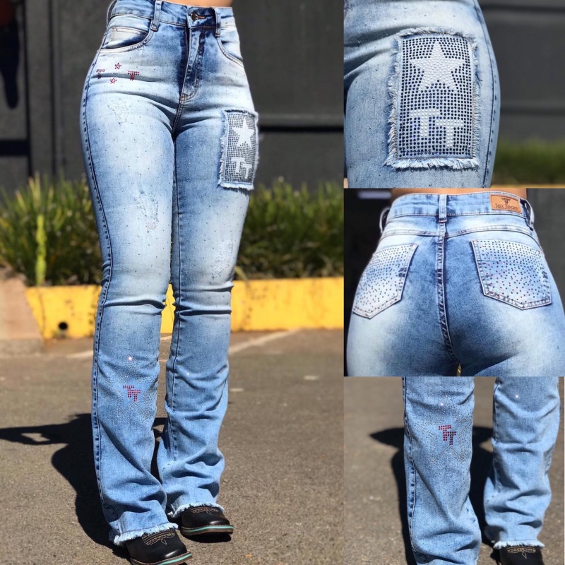 CALÇA TEX TEAM BRILHANTE - VEGAS em Oferta na Shopee