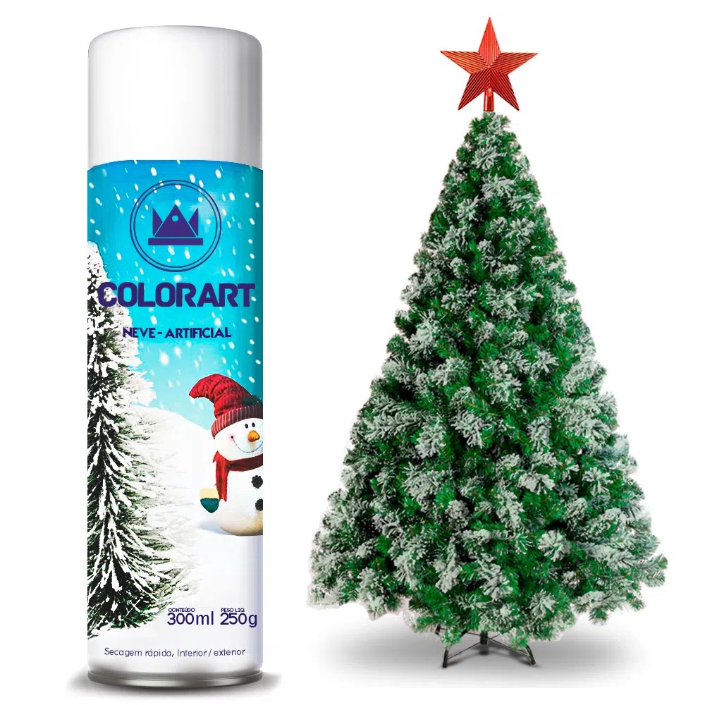 Spray Neve Artificial Colorart 300ml decoração arvore de natal | Shopee  Brasil