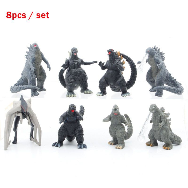 Godzilla 10Pcs Monstros mekagodzilla Trendmaster Gigan anguirus Figura Aniversário 