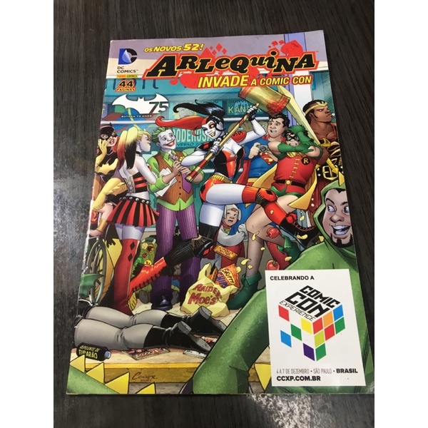 Arlequina invade a comic con. Os novos 52! Panini 2014
