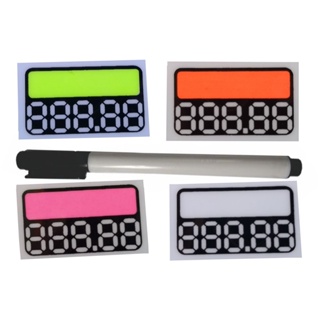100 Placas de Preços Em PVC Reutilizável digito /medida 5,5 x 3,4 cm /Para Precificação em Oferta na Shopee