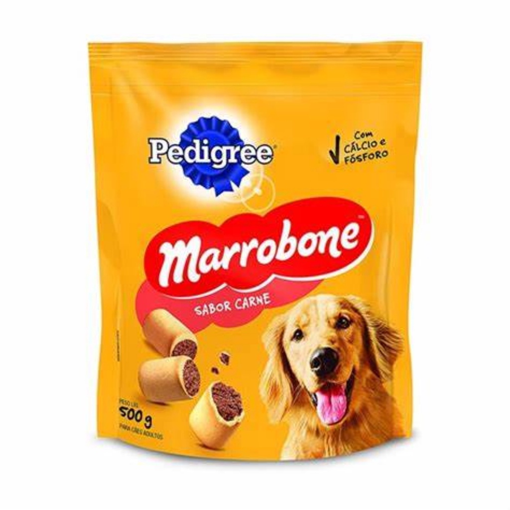 Petisco Pet Pedigree Para Cães Adultos Sabor Carne Marrobone 500g