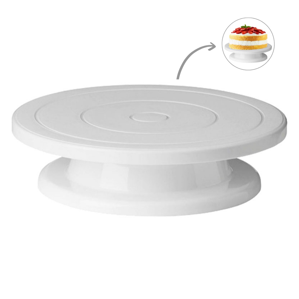 BOLEIRA GIRATÓRIA P/ CONFEITAR 28CM - SUPORTE PARA BOLOS REDONDO GIRATORIO DESMONTAVEL