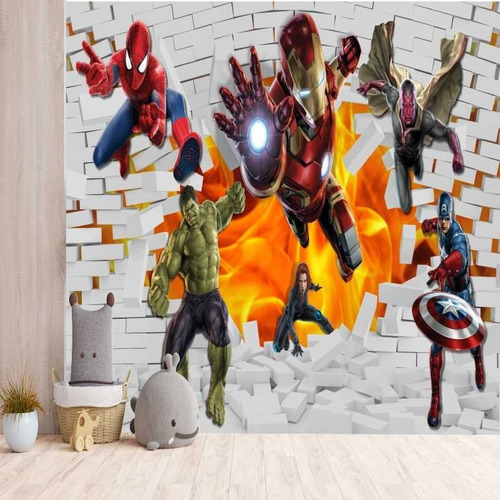 Papel De Parede Os Vingador 3d  Qualidade Premium