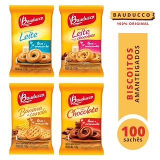 100un Biscoitos Sortidos Bauducco Sache 11,8g