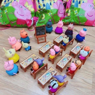 Brinquedo Com 10 Porquinhos Peppa Pig/Casa/Vinho