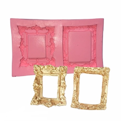 Molde De Silicone Moldura Realeza