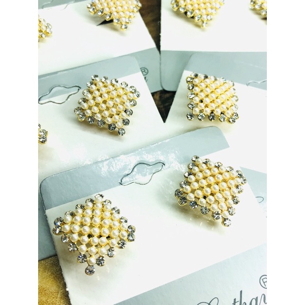 Brinco de pressão com perola, brinco de pressão luxo, brinco de pressão pérolas com strass