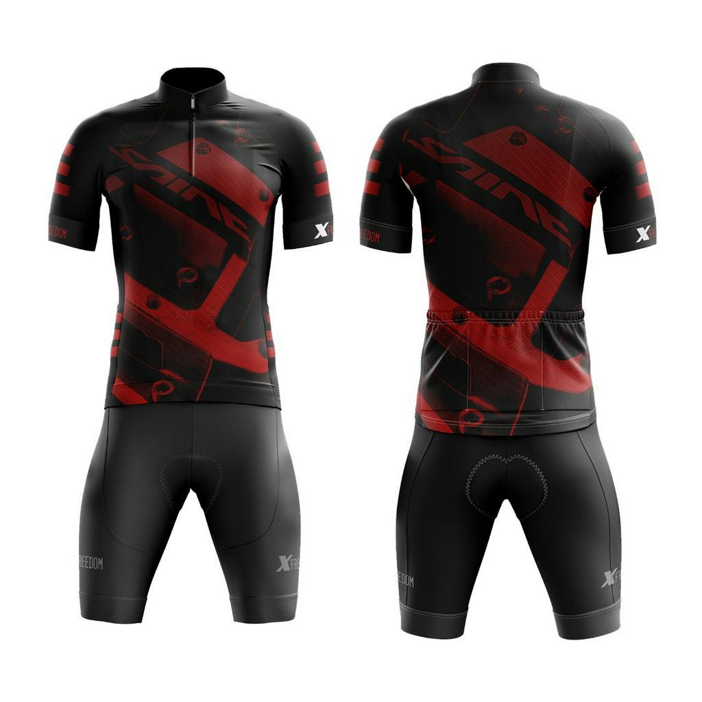 Conjunto Ciclismo Camisa C/ Proteção UV e Bermuda C/ Forro Interno - Diversos Modelos Disponíveis