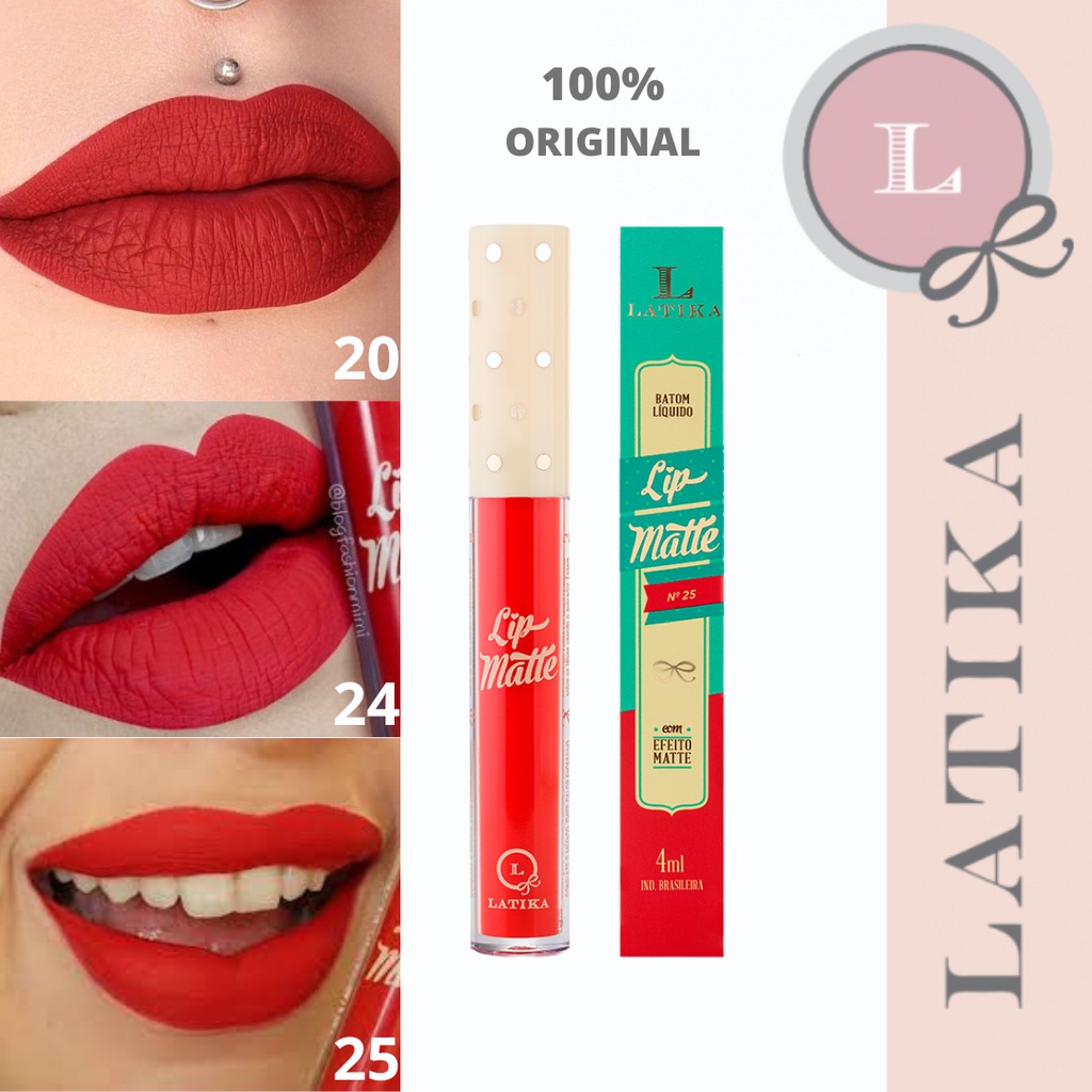 Kit 3 Batom Liquido Latika Lip Matte Atacado Escolha As Cores Shopee Brasil 6239