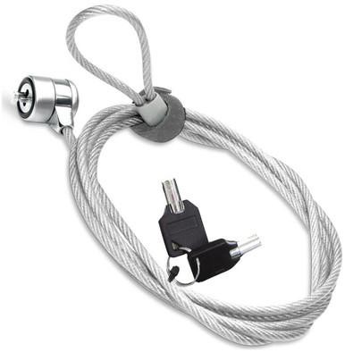 Trava para notebook com chave - cabo de aço revestido.