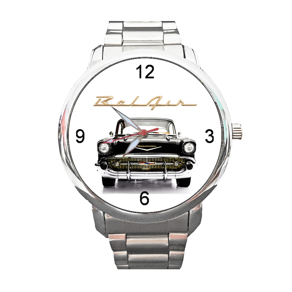 Relógio Personalizado Bell Air Carro Antigo Original Impacto Relógios Carros Antigos Colecionador Coleção 1608G