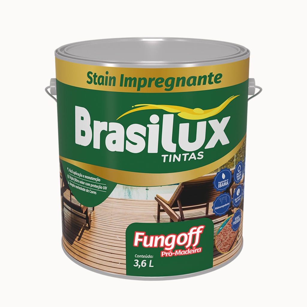 Stain Impregnante Transparente Para Madeira Antimofo e Antifungo - Brasilux - Home & Living
