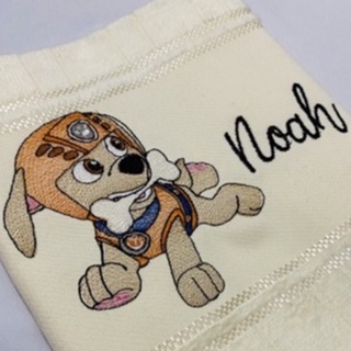 Toalha de Mão Personaliza Personagens Patrulha Canina Bordada em Oferta na Shopee