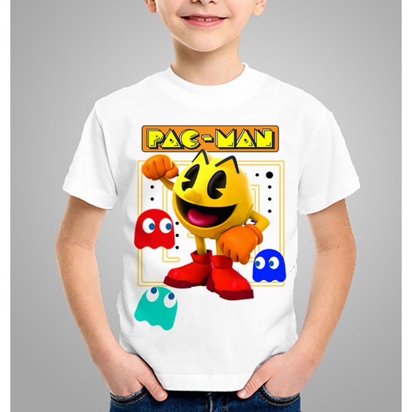 Camiseta Infantil Jogo Game retro Pac-man infantil