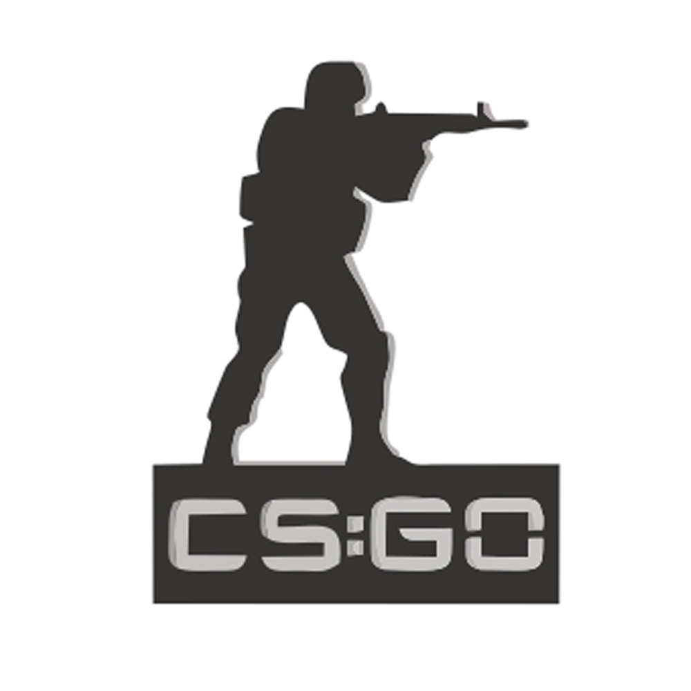 Quadro Decortivo CSGO Preto MDF 3mm