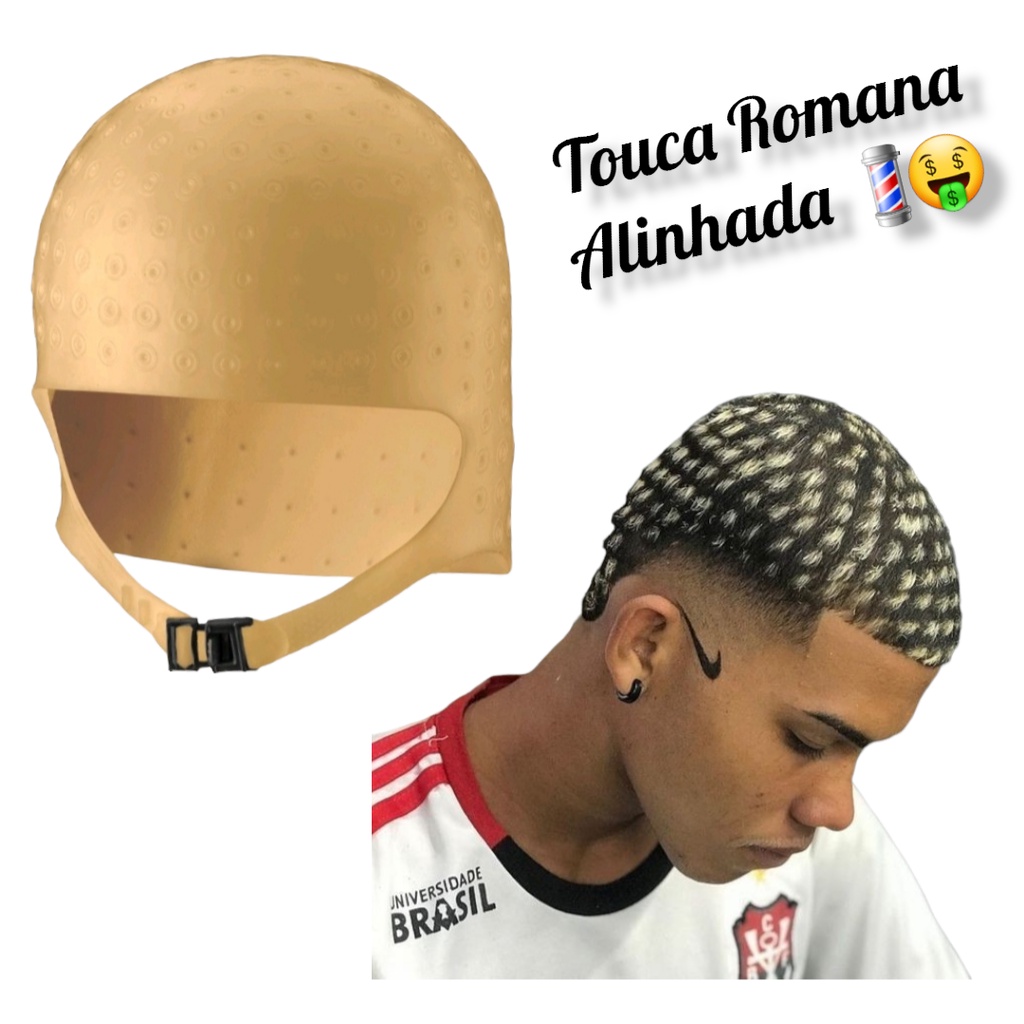 Touca Romana alinhada barbeiro profissional cabeleleiro hair luzes reflexos