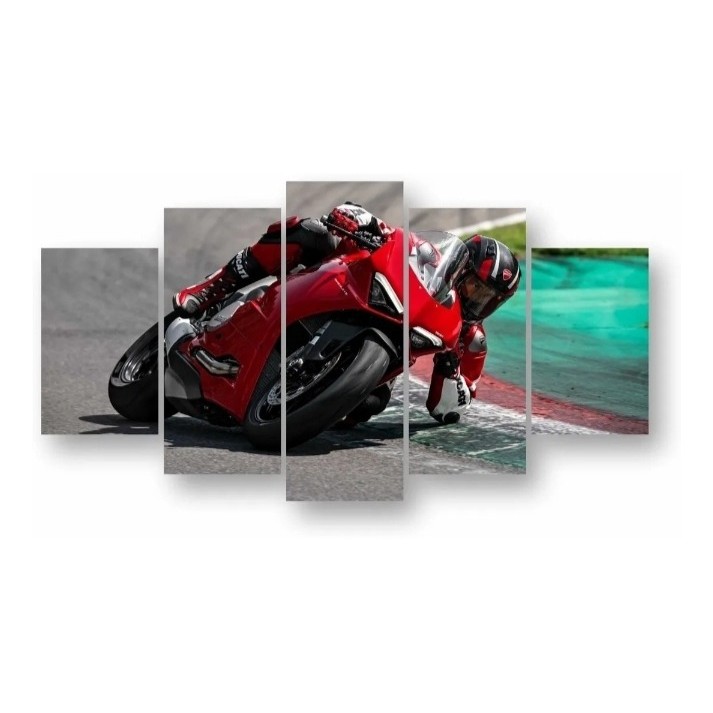 Quadro MDF 6 mm Decorativo Moto Ducati Panigale Vermelha Quarto Sala