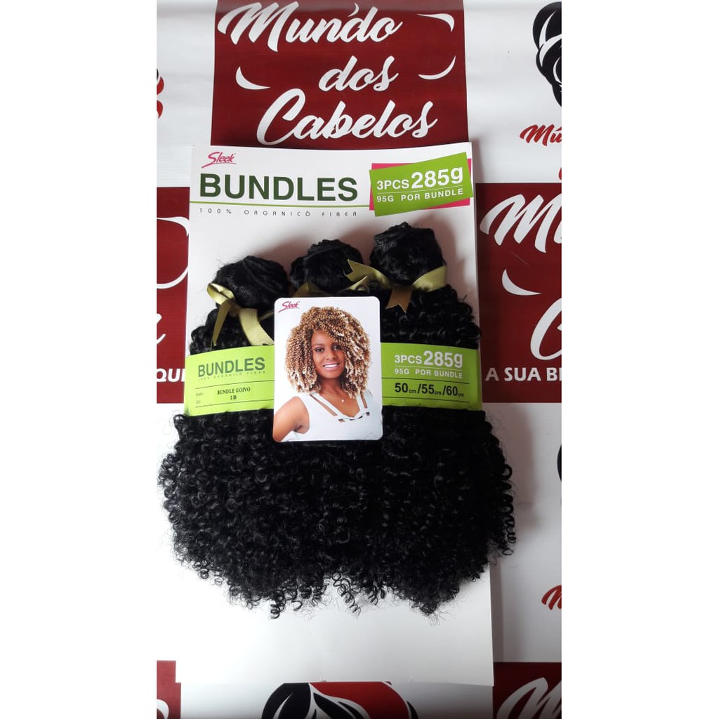 Cabelo Orgânico Bundle Goivo Tecido Cacheado